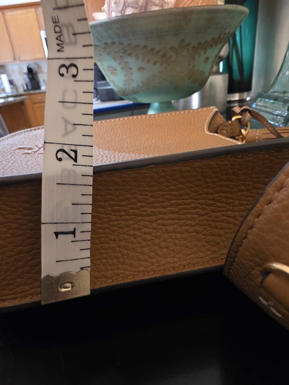 Tory Burch Thea Small Leather Saddle Bag in Caramel - Picture 5 of 11